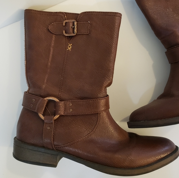 Dr. Scholl's Shoes - Dr Scholls Ilana Vegan Leather Brown Moto Boots